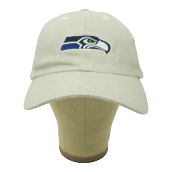 NFL Seattle Seahawks Football Adjustable Size Strapback Cap Baseball Hat Khaki - Picture 9 of 13
